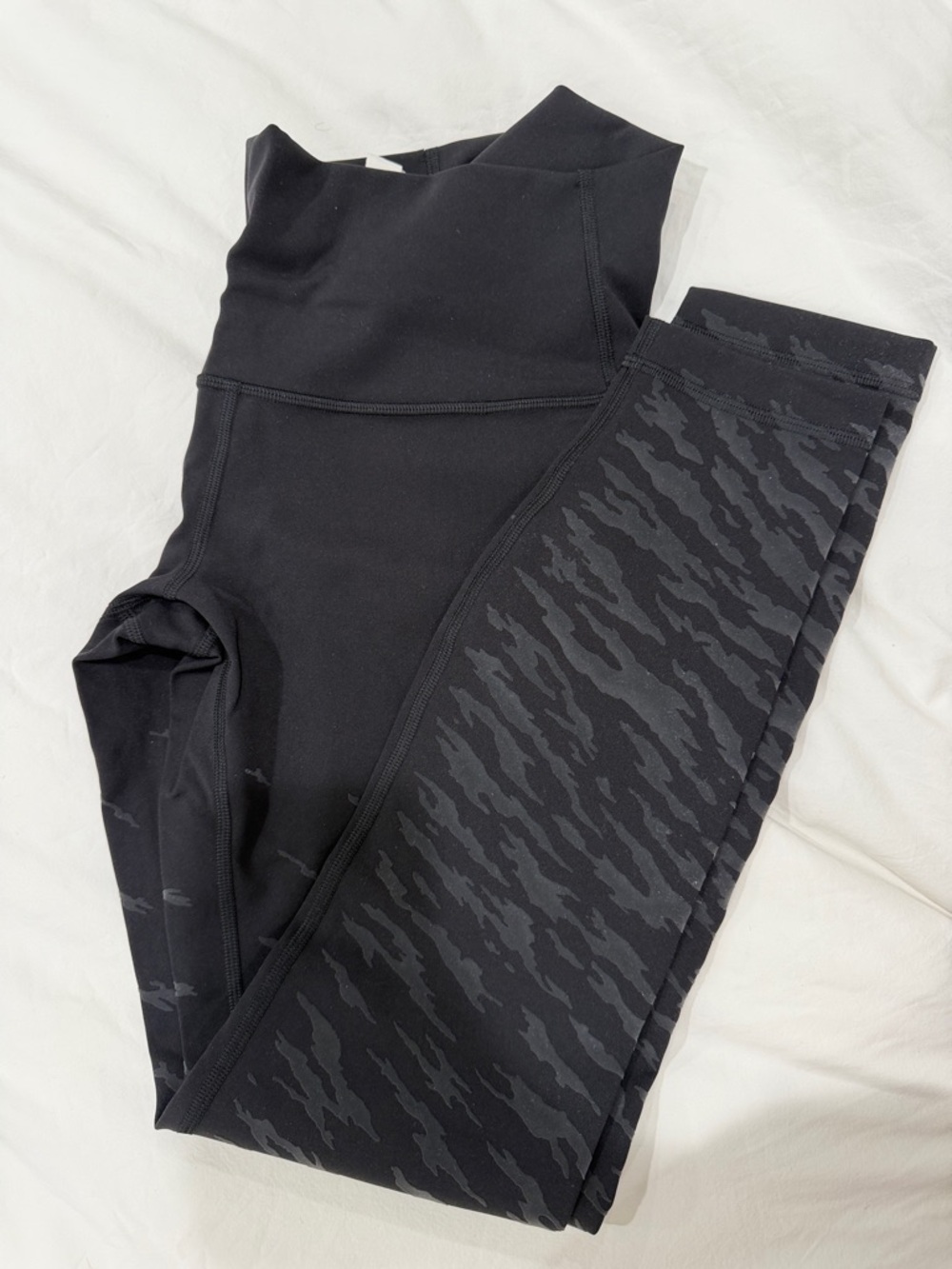 lululemon athletica Black High-Rise Leggings with Subtle Camo Print